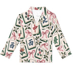 Mahjong tiles, Women's Cuban Collar Pajama Set