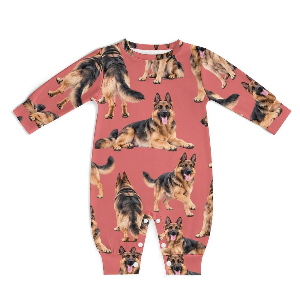 Dog Lover, Pet Owner, Cotton Long Sleeve Infant Bodysuit (All-Over Printing)