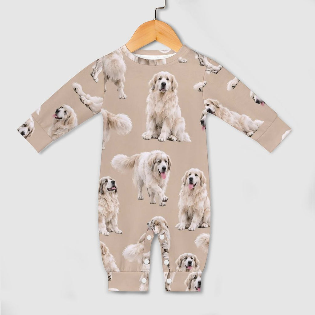 Dog Lover, Pet Owner, Cotton Long Sleeve Infant Bodysuit (All-Over Printing)