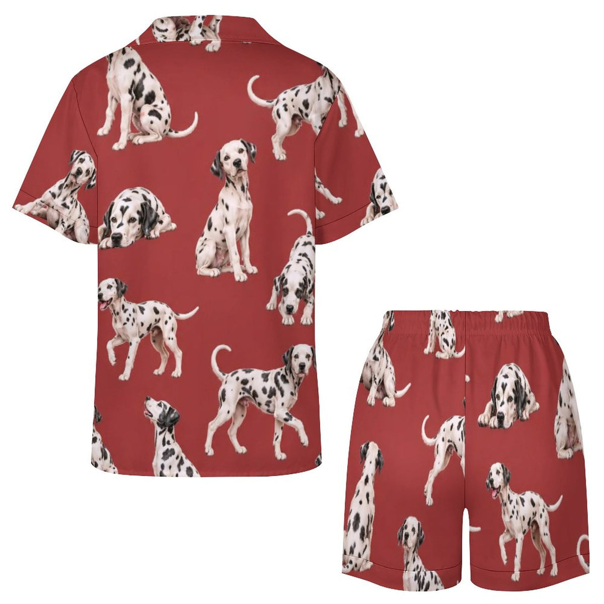 Women's Satin Cuban Collar Pajama Set(All-Over Printing)