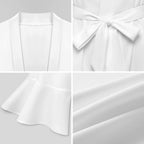 Bridal Party, I Do Crew robe- 120gsm Women's Ruffle Long Sleeve Robe(All-Over Printing)