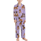 180gsm Long Sleeve Kid Pajama Set(All-Over Printing)