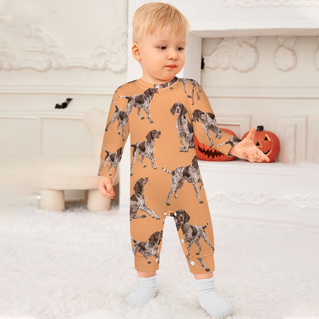 Dog Lover, Pet Owner, Cotton Long Sleeve Infant Bodysuit (All-Over Printing)