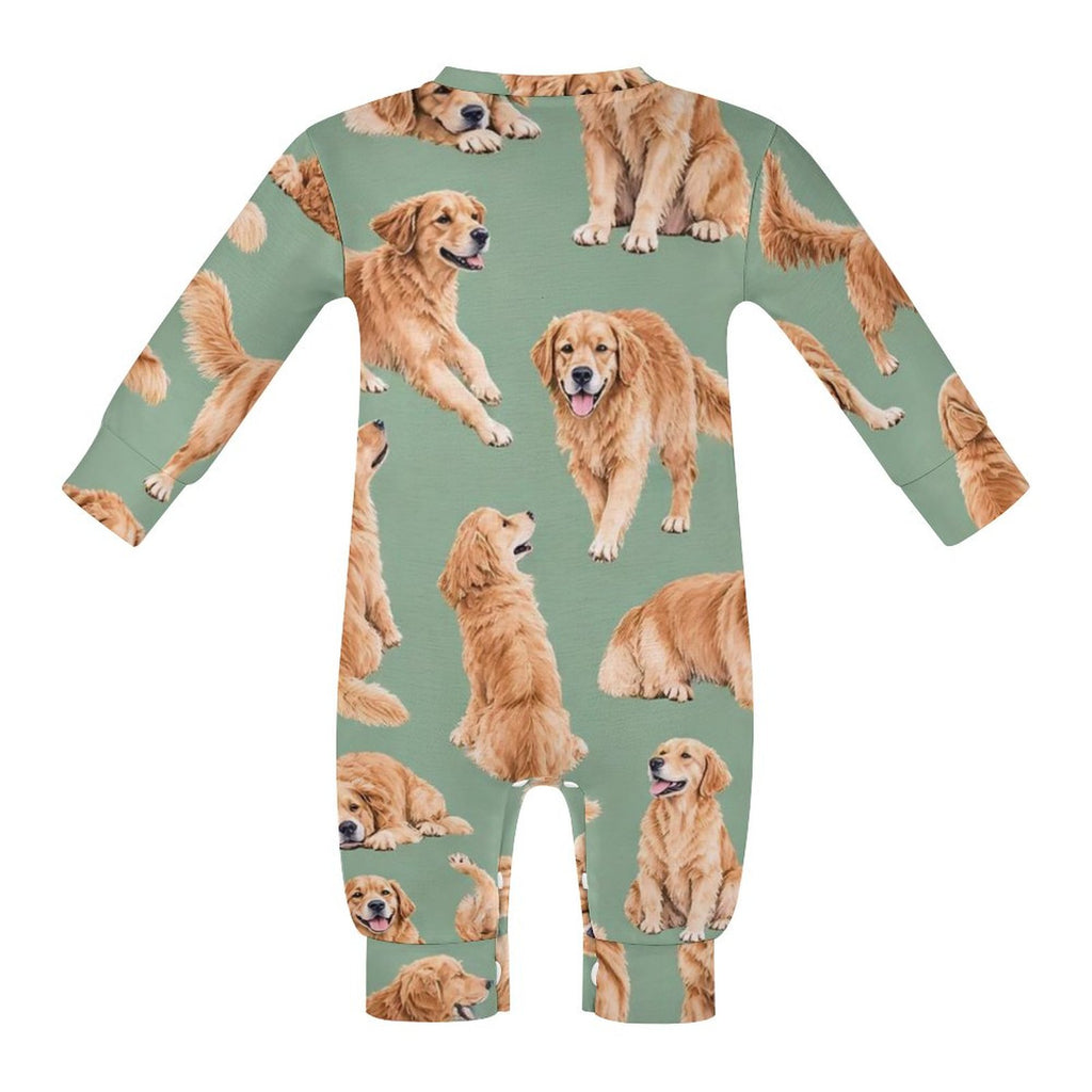 Dog Lover, Pet Owner, Cotton Long Sleeve Infant Bodysuit (All-Over Printing)