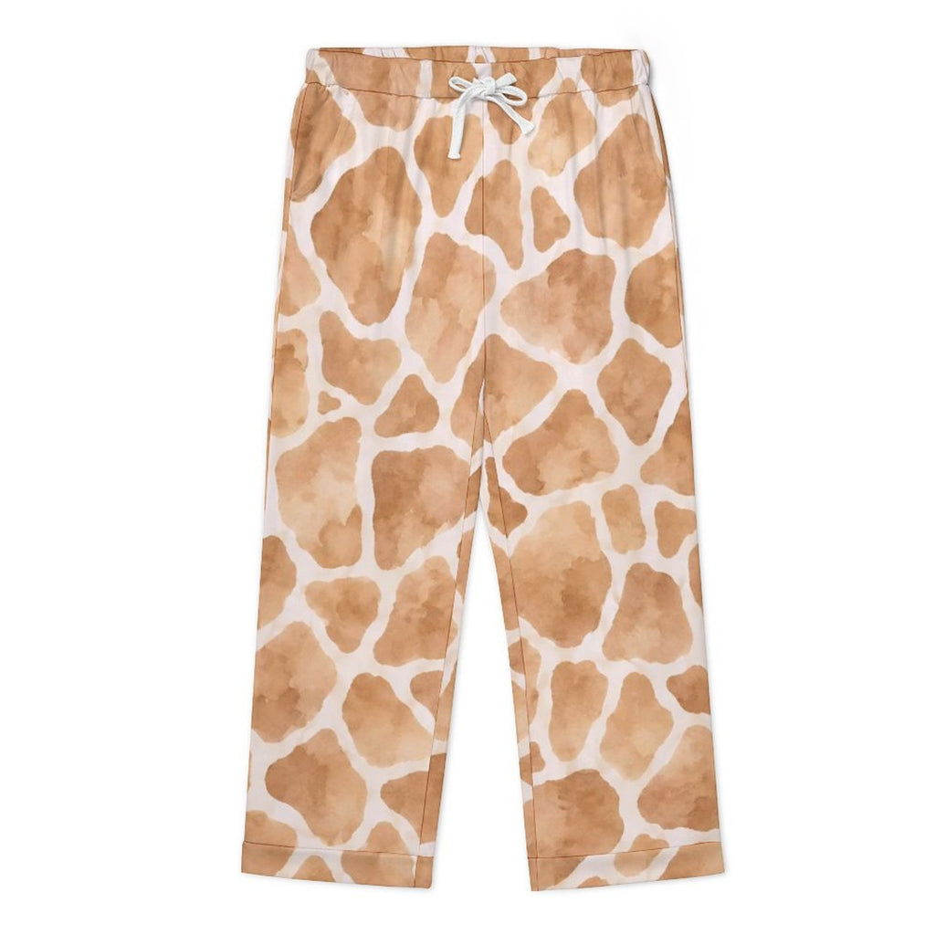 Giraffe print, Women's Cuban Collar Pajama Set