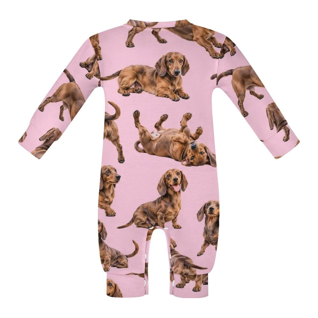 Dog Lover, Pet Owner, Cotton Long Sleeve Infant Bodysuit (All-Over Printing)