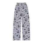 Kids Halloween Lounge Pants — Spooky Skulls & Bats All-Over Print