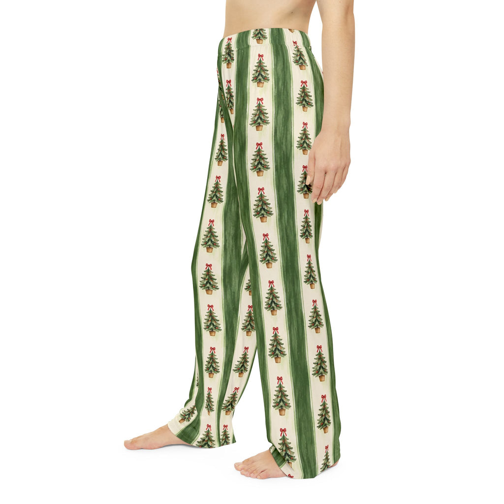 Christmas Tree Stripe Pajama Pants | All-Over Print Lounge Pants