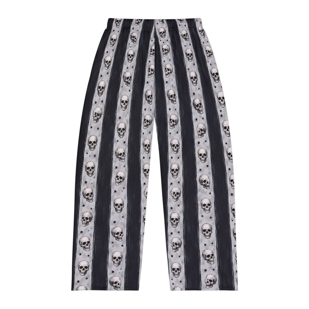 Skull Stripe Pajama Pants — Men's Gothic Lounge Sleepwear