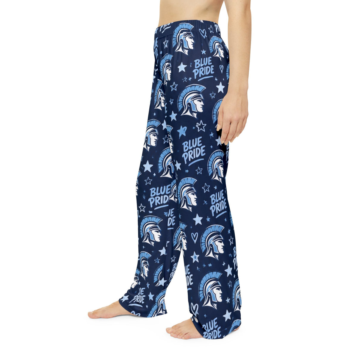 Blue Pride Trojan Helmet Pajama Pants | Navy Allover Print