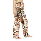 Coffee Lovers Pajama Pants — Cozy All-Over-Print Women's Lounge Pants with Cute Coffee Mug Pattern