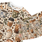 Coffee Lover Women’s Short Pajama Set — Cute Mug & Latte All-Over Print