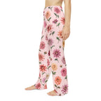 Vintage Dahlia Floral Pajama Pants | Pink All-Over Print