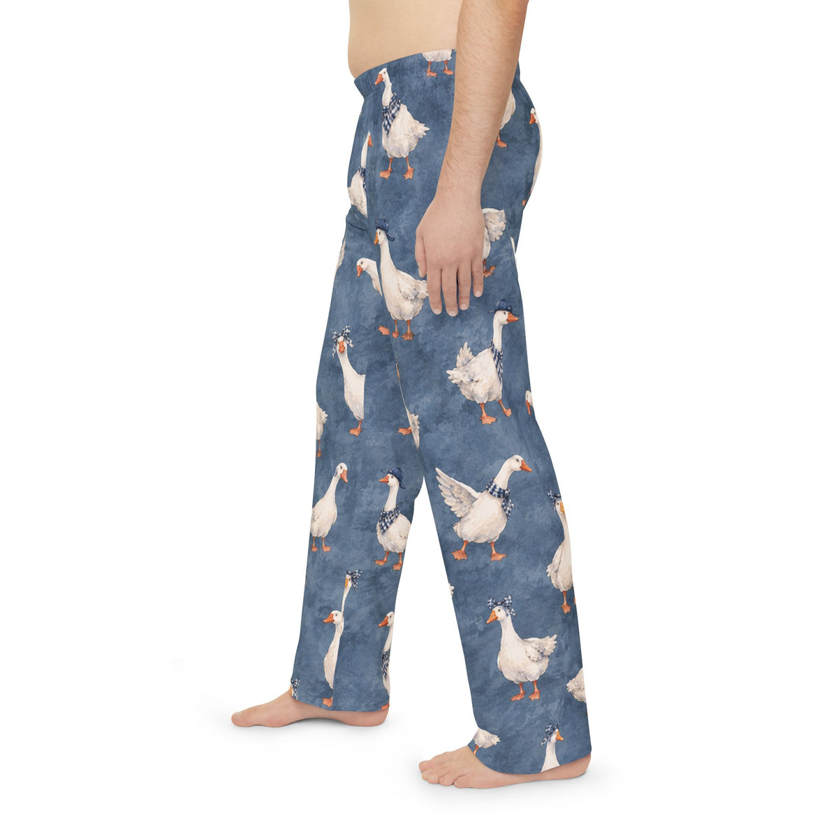 Goose Print Pajama Pants – Men’s Cozy All-Over-Print Lounge Pants