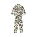 Vintage Pickleball Christmas Pattern Satin Pajamas | Holiday Tree Wreaths Ornaments