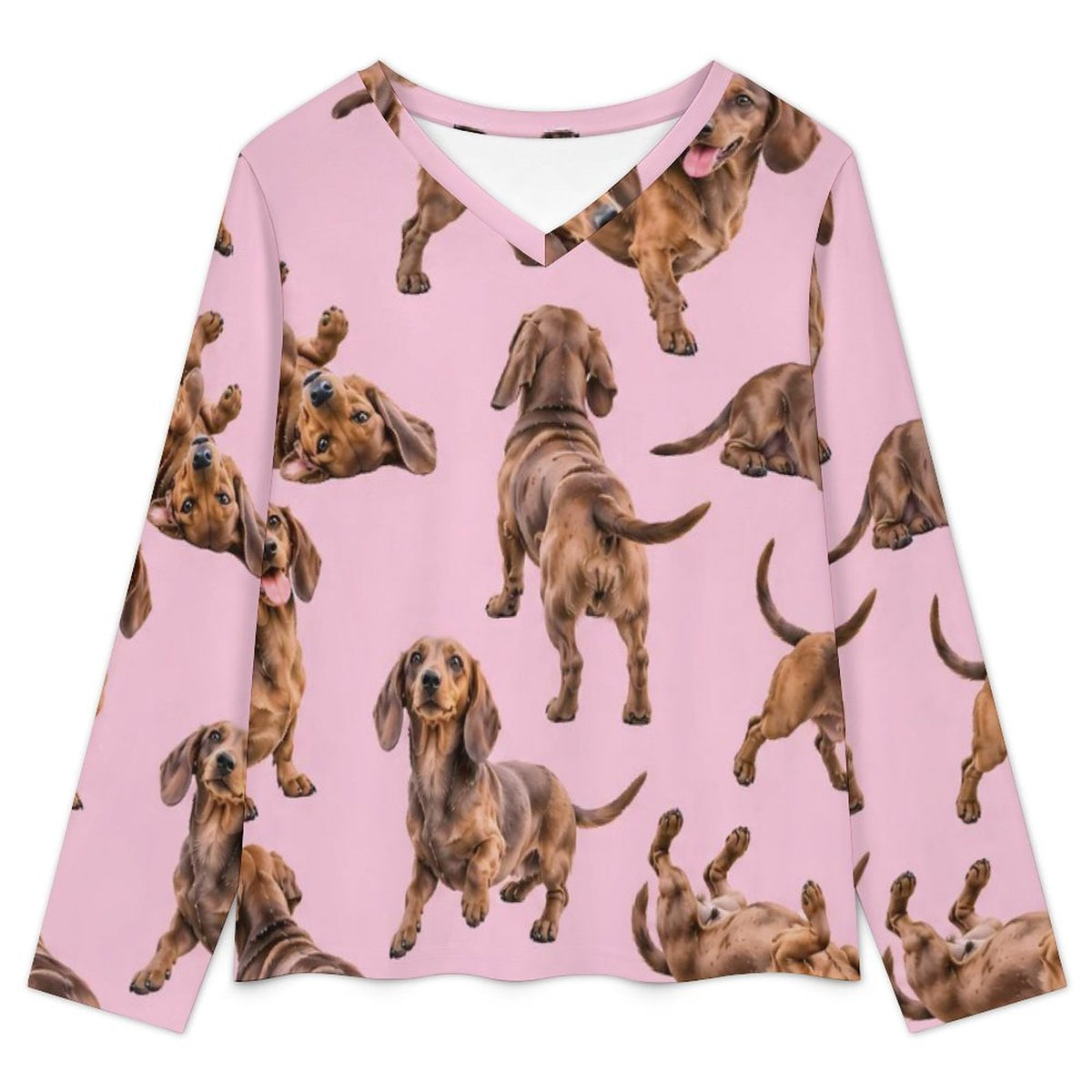 200gsm V-Neck Pajama Set(All-Over Printing)