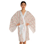 Baby girl stork Stripe Kimono Robe — Long Sleeve Lounge Robe