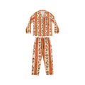 Hand-Painted Mushroom Stripe Pajamas