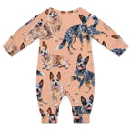 Dog Lover, Pet Owner, Cotton Long Sleeve Infant Bodysuit (All-Over Printing)