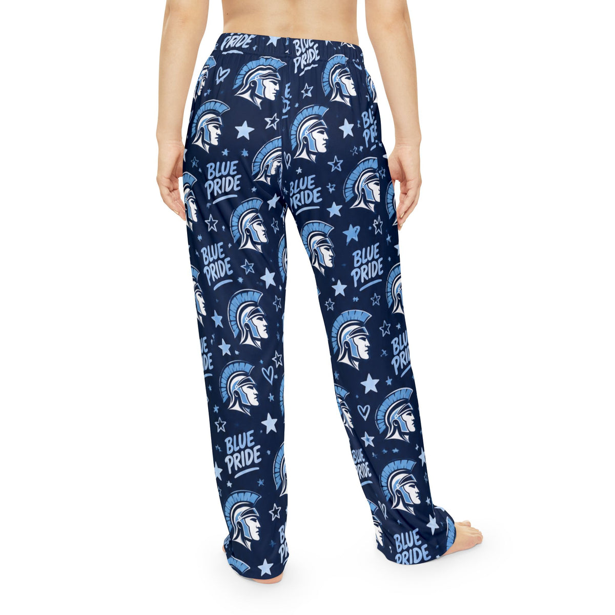 Blue Pride Trojan Helmet Pajama Pants | Navy Allover Print