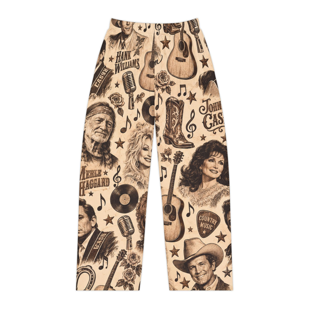 Classic Country Music Legends pajama pants | Johnny Cash, Dolly Parton, Hank Williams print