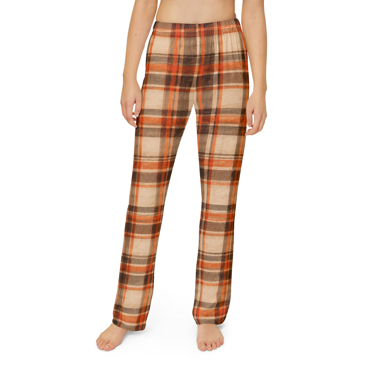 Kids Fall Plaid Lounge Pants — Halloween Pajama Bottoms