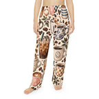 Coffee Lovers Pajama Pants — Cozy All-Over-Print Women's Lounge Pants with Cute Coffee Mug Pattern