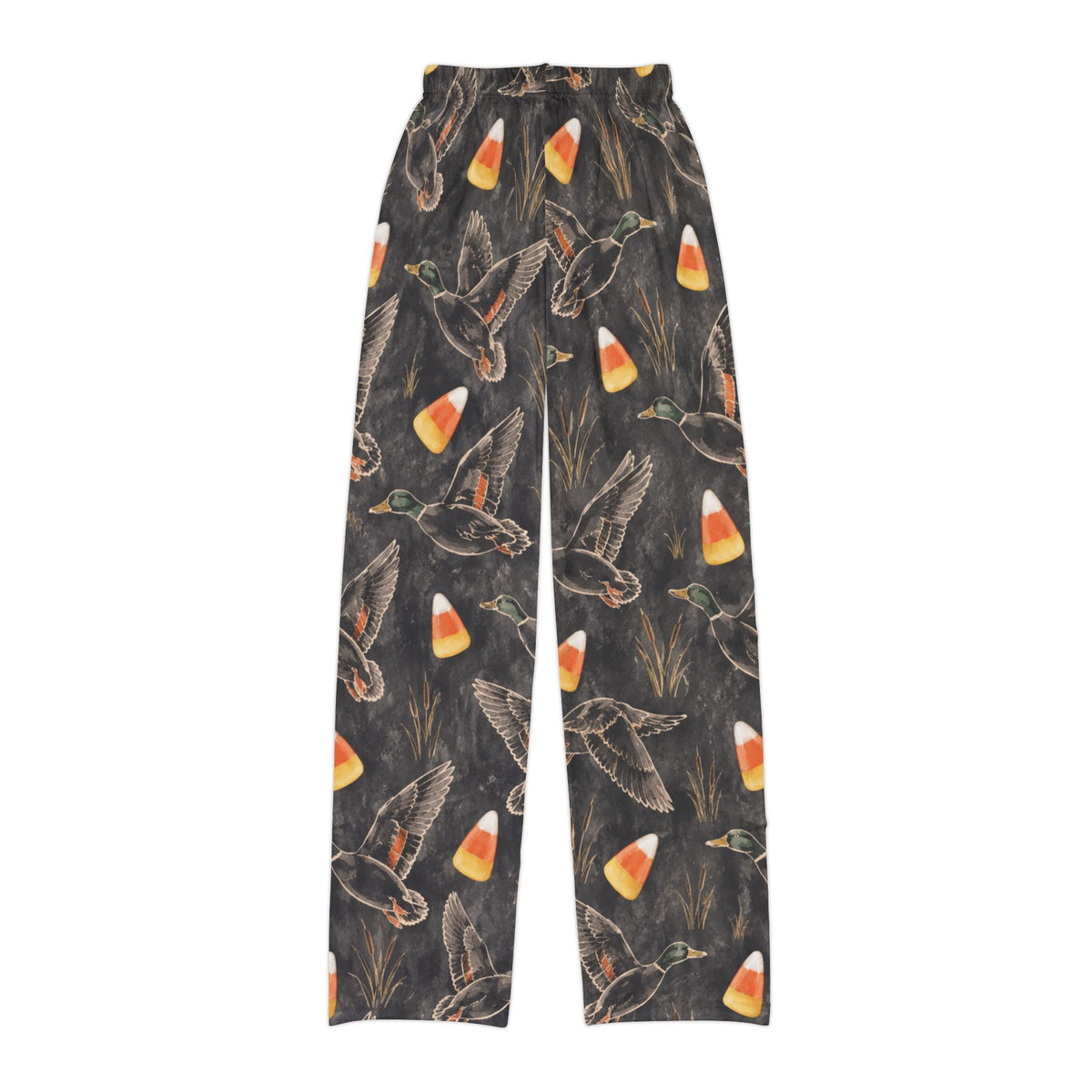 Kids Candy Corn Duck Lounge Pants — Halloween Pajama Bottoms
