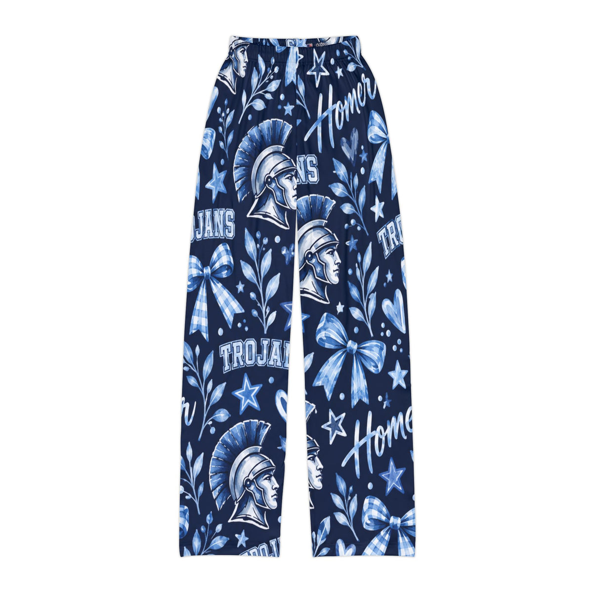 Trojan Helmet Pattern Kids Lounge Pants | Blue School Spirit AOP