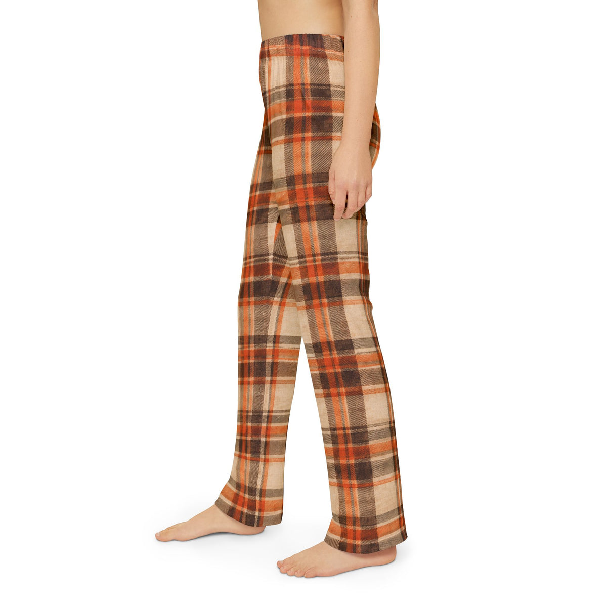 Kids Fall Plaid Lounge Pants — Halloween Pajama Bottoms