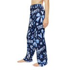 Trojan Helmet Pattern Pajama Pants | Navy Blue School Mascot Lounge Wear