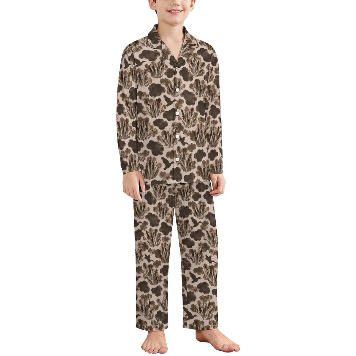 Ducky Camo, Long Sleeve Kid Pajama Set
