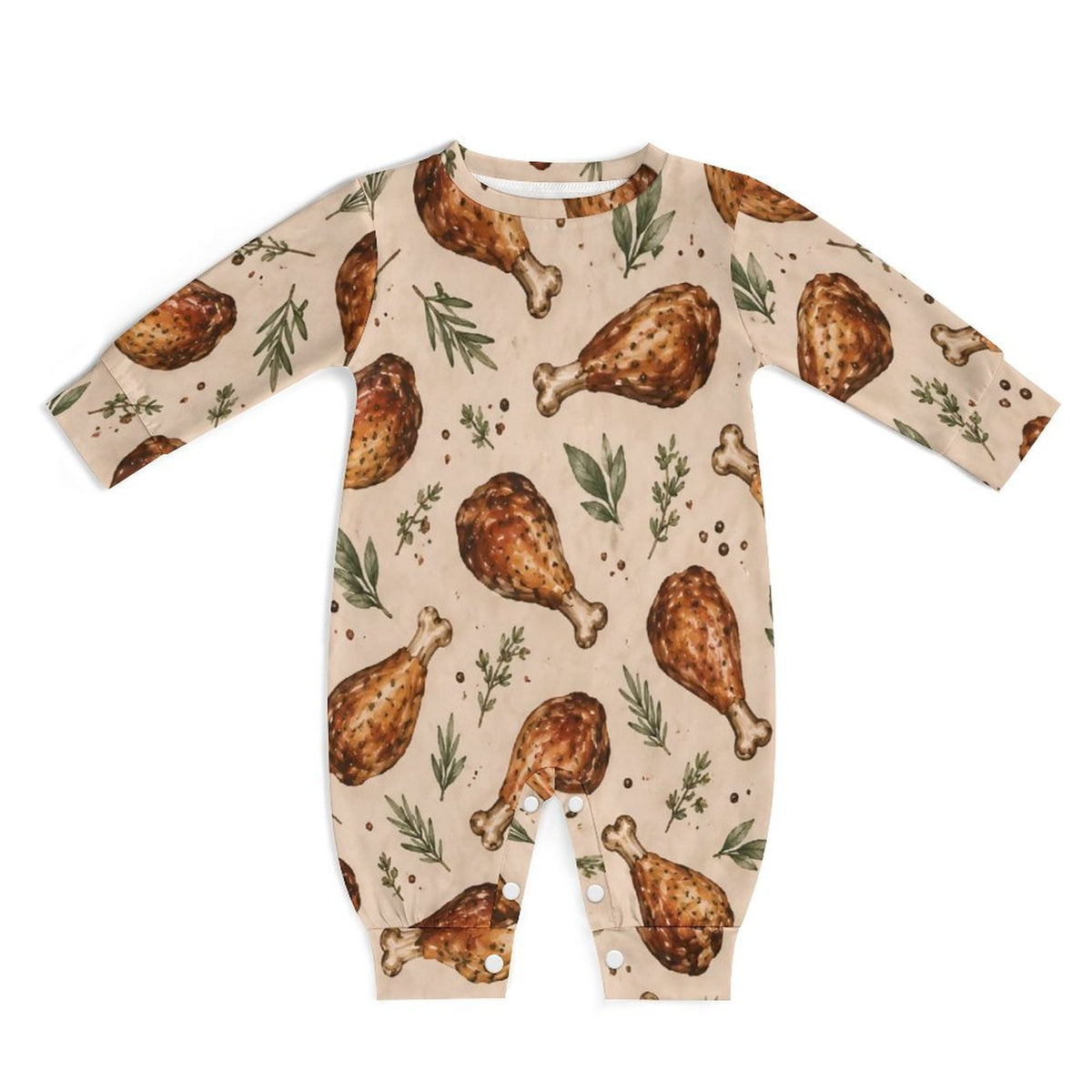 Cotton Long Sleeve Infant Bodysuit (All-Over Printing)