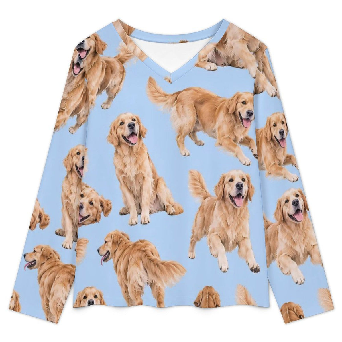 200gsm V-Neck Pajama Set(All-Over Printing)