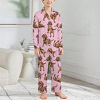 180gsm Long Sleeve Kid Pajama Set(All-Over Printing)