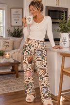 Coffee Lovers Pajama Pants — Cozy All-Over-Print Women's Lounge Pants with Cute Coffee Mug Pattern
