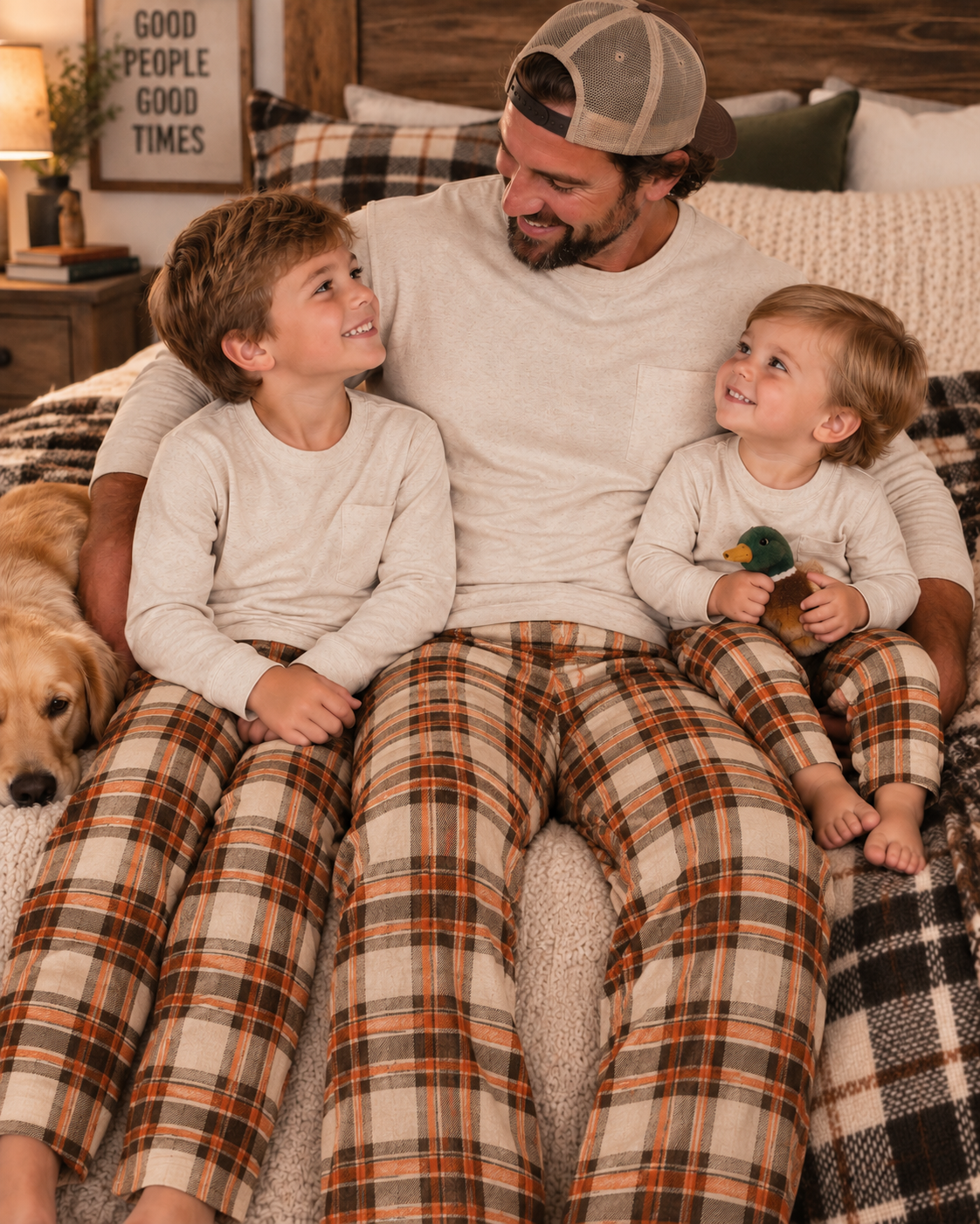 Men's Fall Plaid Pajama Pants — Autumn Hunting Lounge Bottoms
