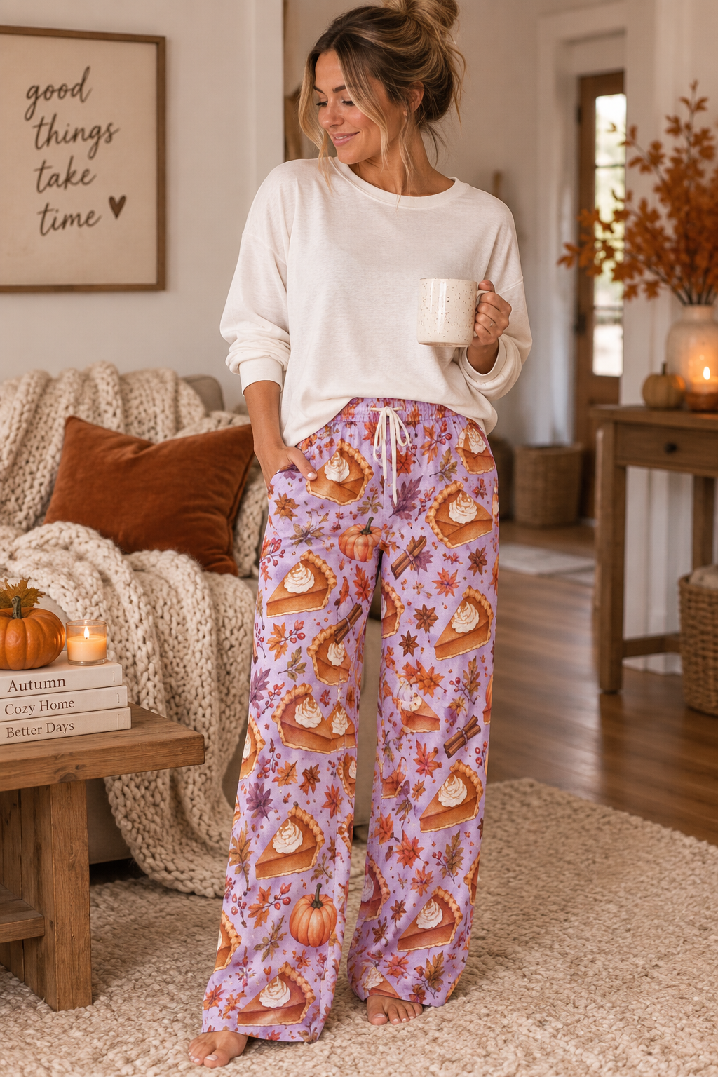 Pumpkin Pie Pajama Pants — Women's Cozy Fall Sleepwear