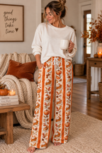 Pumpkin Pie Stripe Pajama Pants — Women's Fall Lounge Pants