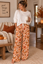 Pumpkin Pie Fall Pajama Pants — Women's Cozy Autumn Lounge Trousers