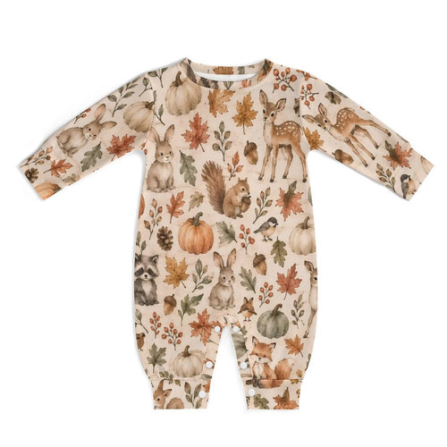 Autumn, Cotton Long Sleeve Infant Bodysuit (All-Over Printing)