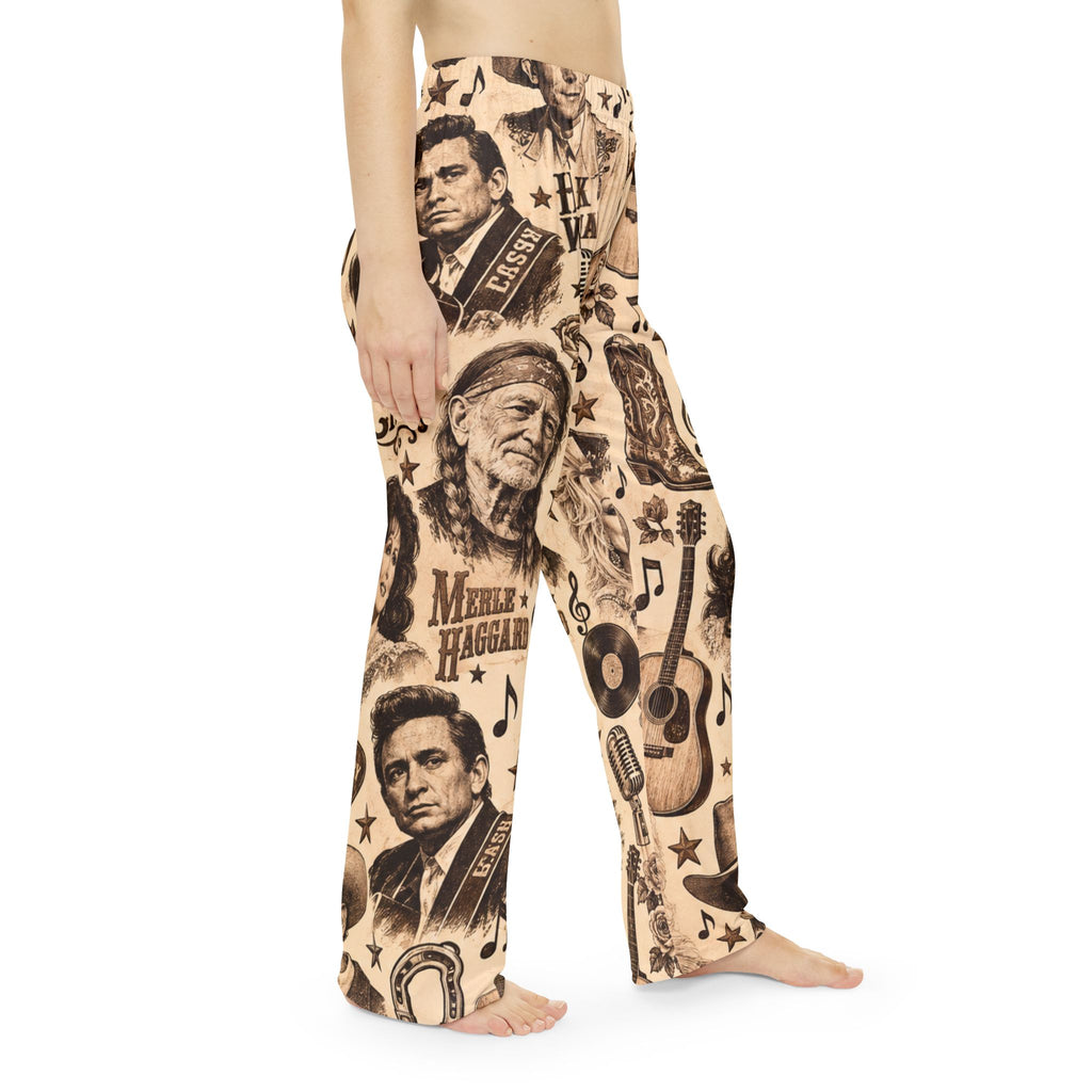 Classic Country Music Legends pajama pants | Johnny Cash, Dolly Parton, Hank Williams print