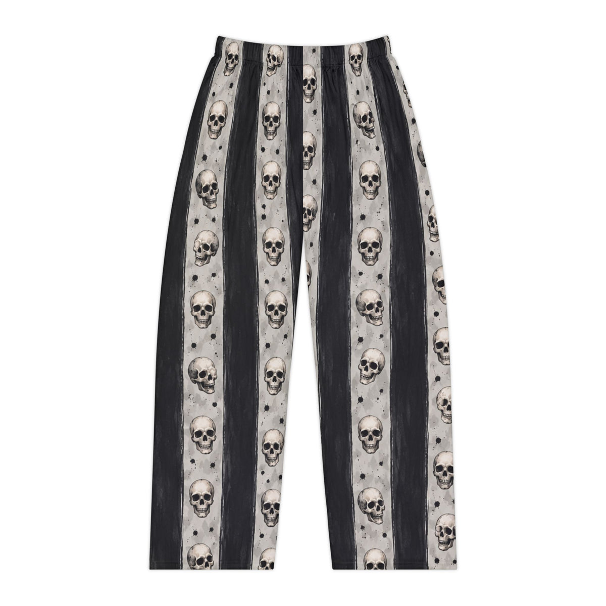 Skull Stripe Pajama Pants | Skull Pattern Lounge Pants