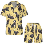 Women's Satin Cuban Collar Pajama Set(All-Over Printing)