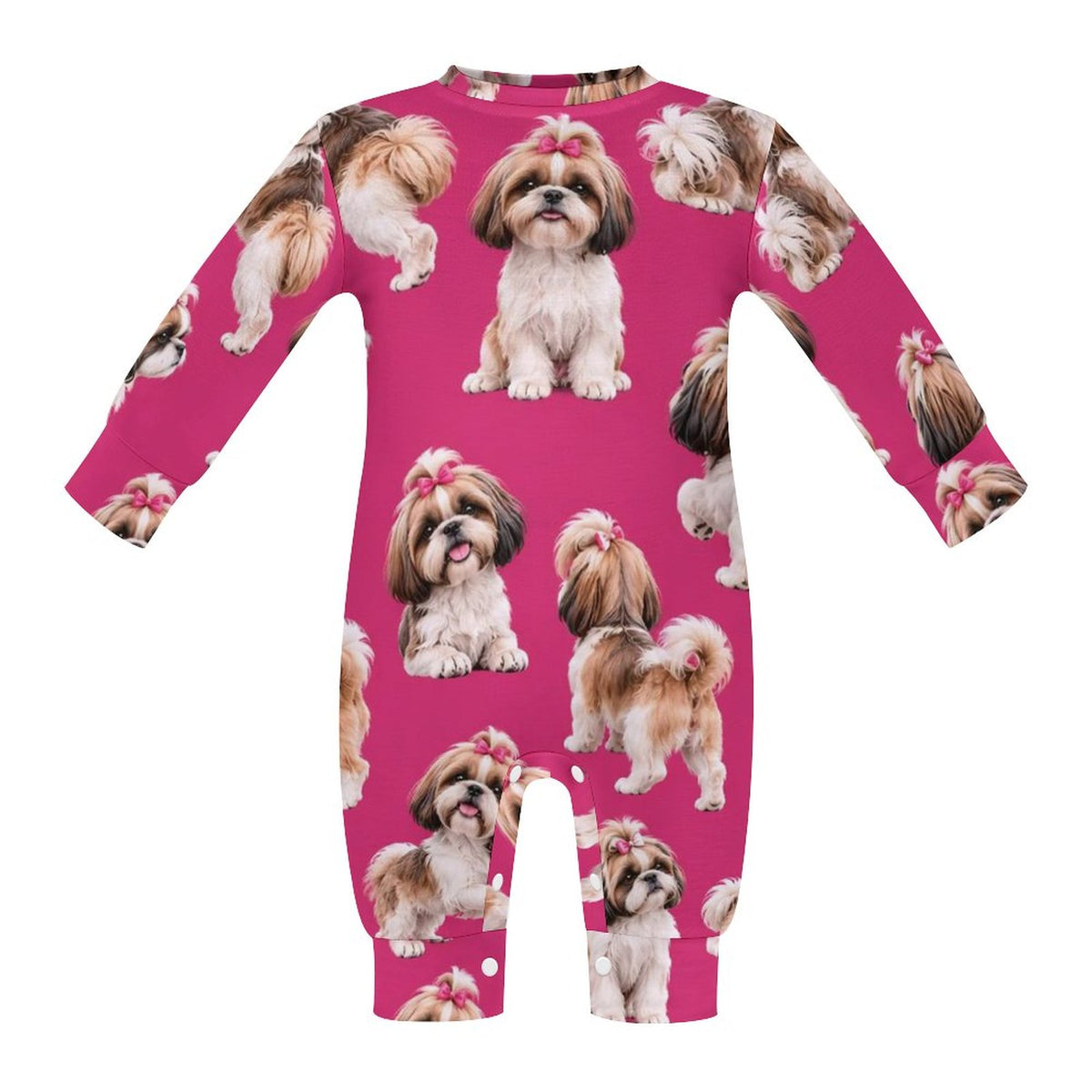 Dog Lover, Pet Owner, Cotton Long Sleeve Infant Bodysuit (All-Over Printing)