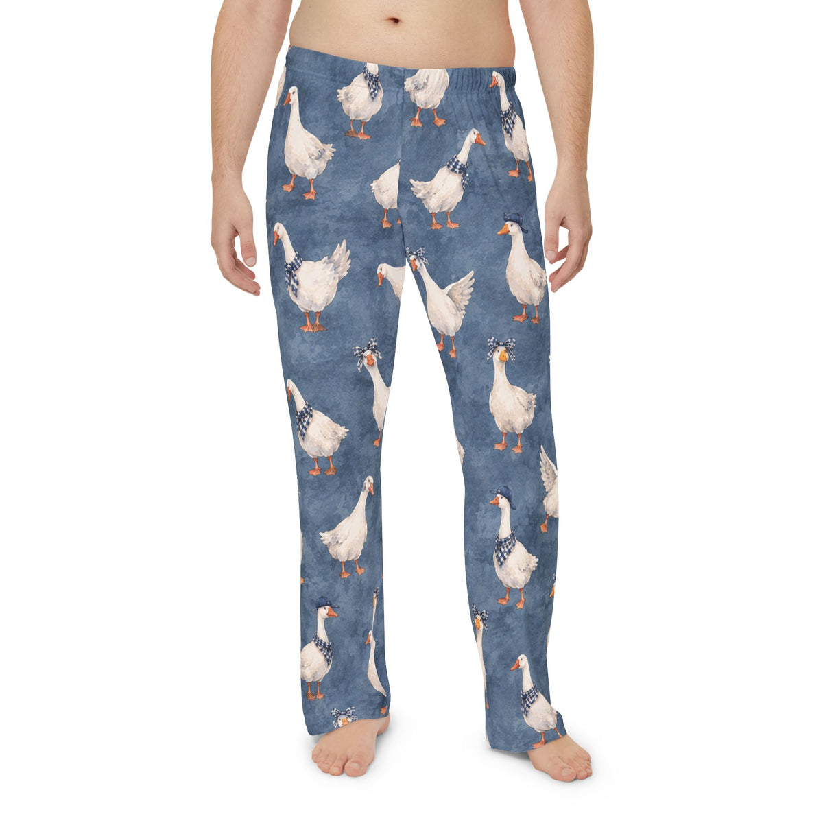 Goose Print Pajama Pants – Men’s Cozy All-Over-Print Lounge Pants