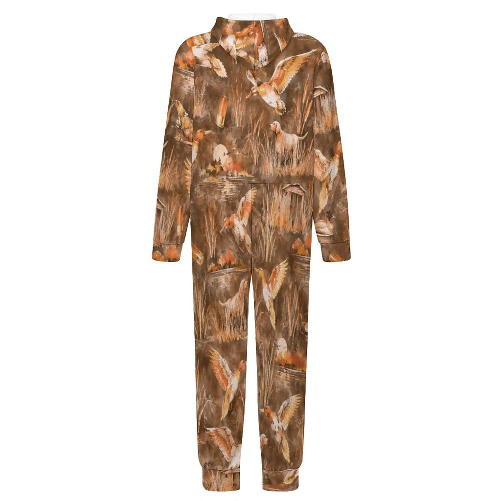 250gsm Flannel Footless Zip up Kid Jumpsuit Pajamas(All-Over Printing)
