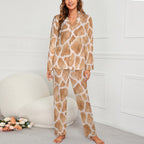 Giraffe print, Women's Cuban Collar Pajama Set