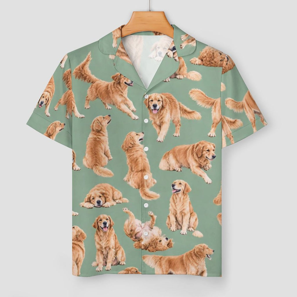 Women's Satin Cuban Collar Pajama Set(All-Over Printing)