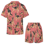 Women's Satin Cuban Collar Pajama Set(All-Over Printing)